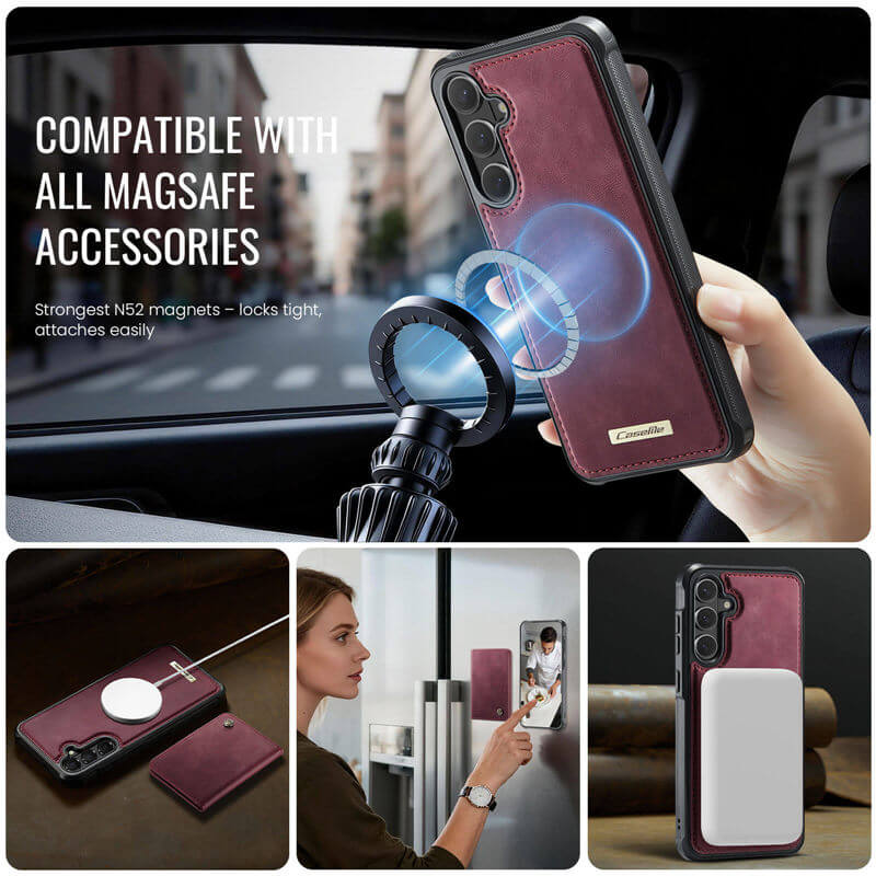 CaseMe Samsung Galaxy S26 2-in-1 Detachable Magnetic Wallet Case