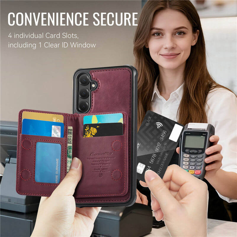 CaseMe Samsung Galaxy S26 2-in-1 Detachable Magnetic Wallet Case