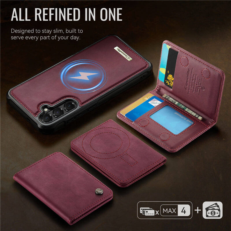CaseMe Samsung Galaxy S26 2-in-1 Detachable Magnetic Wallet Case
