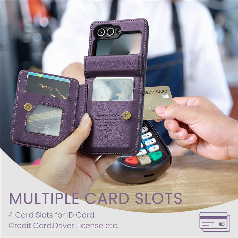 CaseMe Samsung Galaxy Z Flip7 FE RFID Blocking Card Holder Case