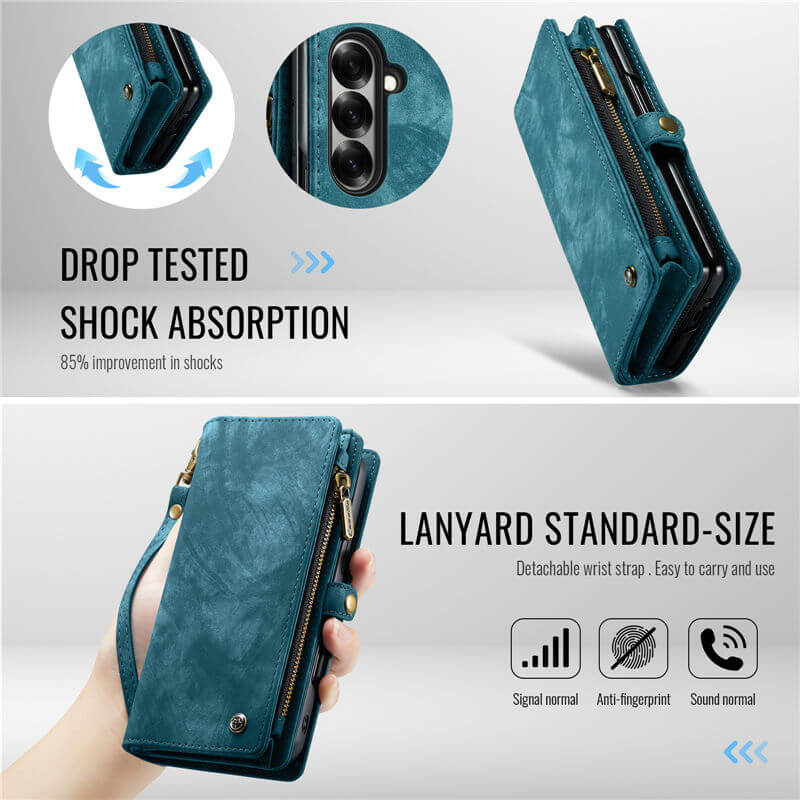 CaseMe Samsung Galaxy Z Fold7 Wallet Case with Wrist Strap