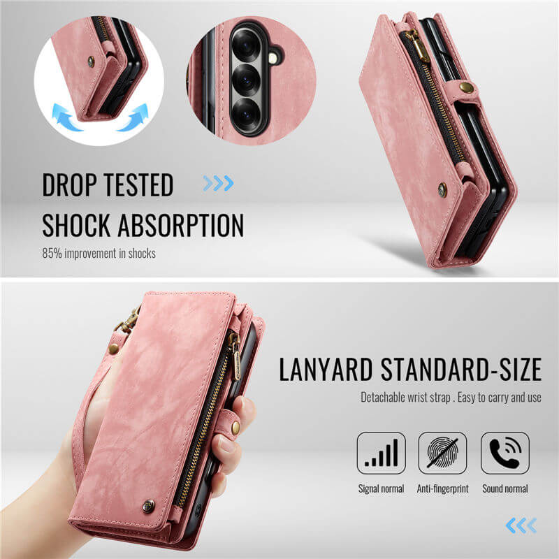CaseMe Samsung Galaxy Z Fold7 Wallet Case with Wrist Strap