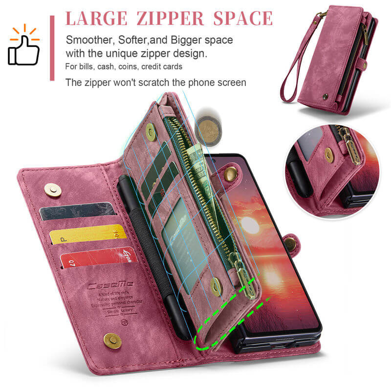 CaseMe Samsung Galaxy Z Fold7 Wallet Case with Wrist Strap