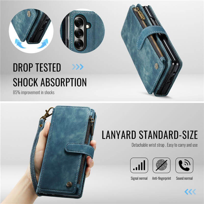 CaseMe Samsung Galaxy Z Fold7 Wallet Case with Wrist Strap