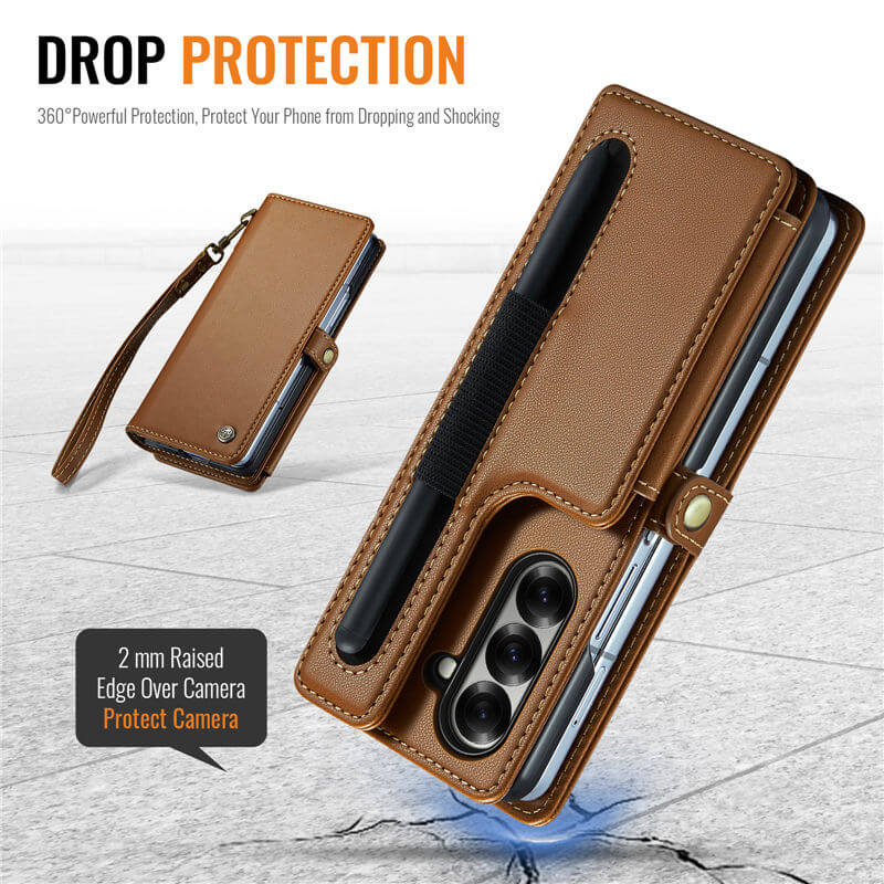 CaseMe Samsung Galaxy Z Fold7 Wallet RFID Blocking Kickstand Case
