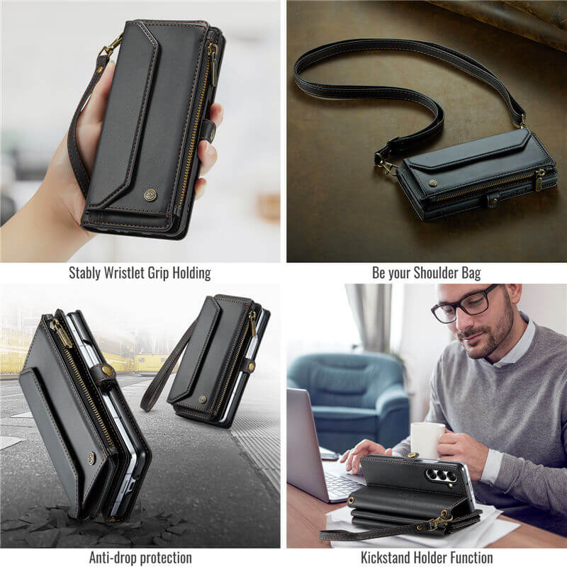 CaseMe Samsung Galaxy Z Fold7 Wallet RFID Blocking Crossbody Case