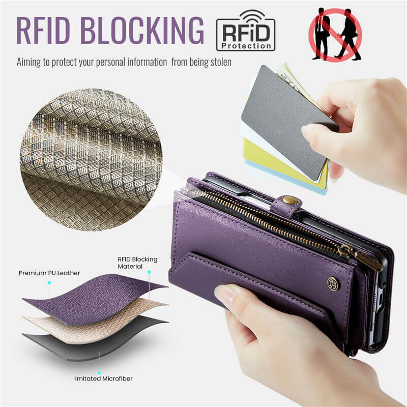 CaseMe Samsung Galaxy Z Fold7 Wallet RFID Blocking Crossbody Case