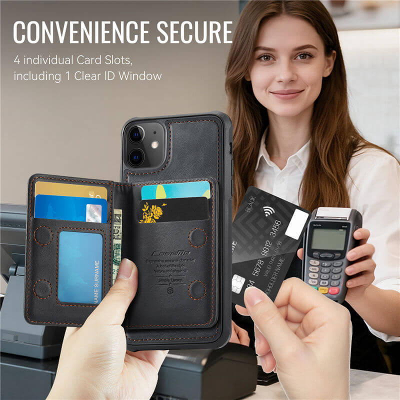 CaseMe iPhone 11 2-in-1 Detachable Magnetic Wallet Case