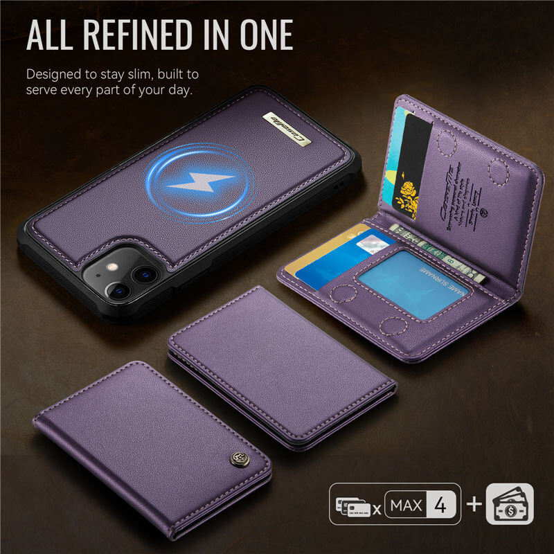 CaseMe iPhone 11 2-in-1 Detachable Magnetic Wallet Case