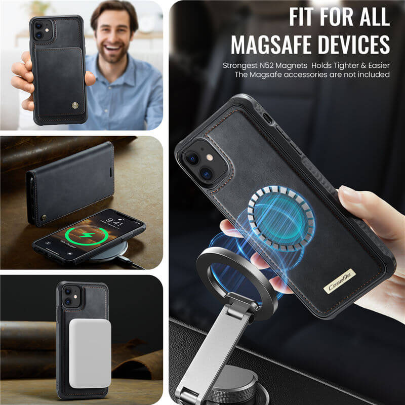 CaseMe iPhone 11 2-in-1 Magnetic Wallet Case