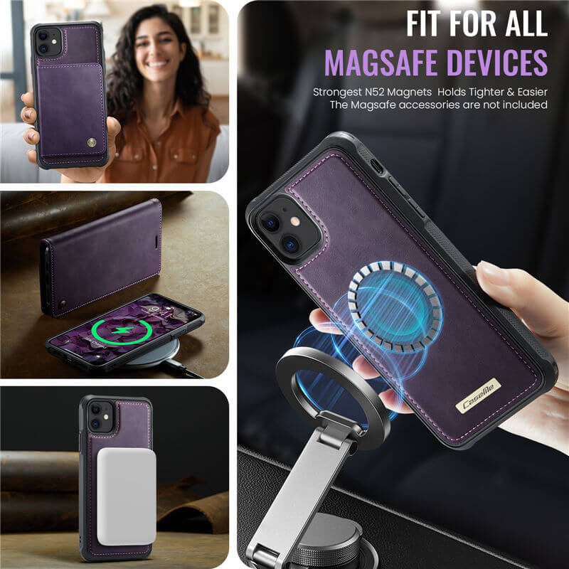 CaseMe iPhone 11 2-in-1 Magnetic Wallet Case