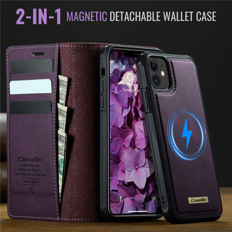 CaseMe iPhone 11 2-in-1 Magnetic Wallet Case