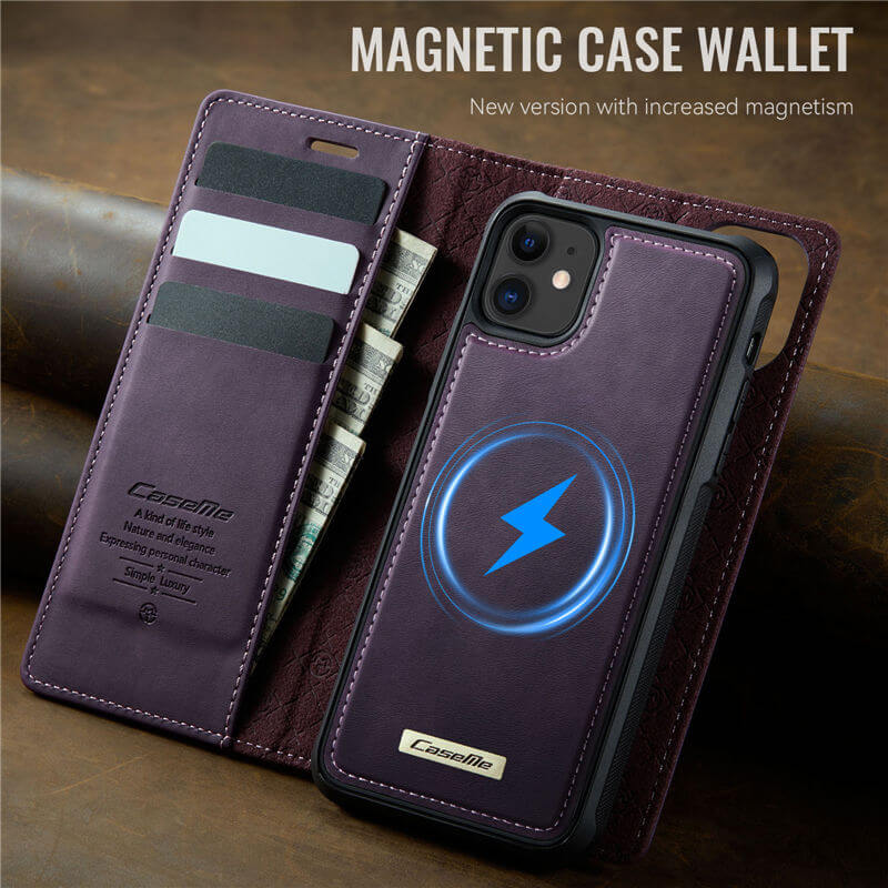 CaseMe iPhone 11 2-in-1 Magnetic Wallet Case
