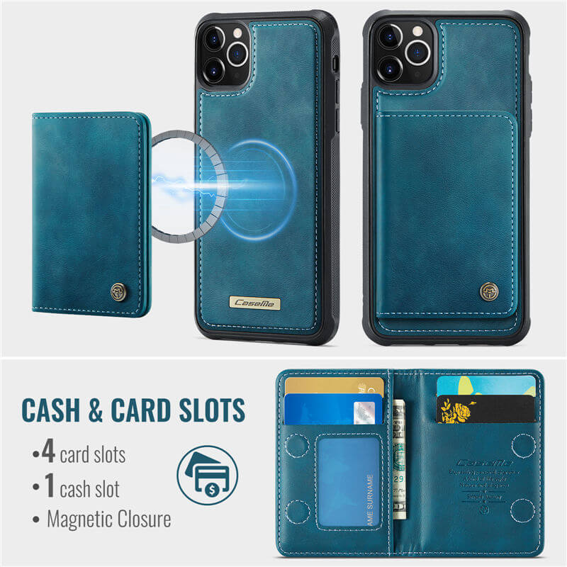 CaseMe iPhone 11 Pro Max 2-in-1 Detachable Magnetic Wallet Case