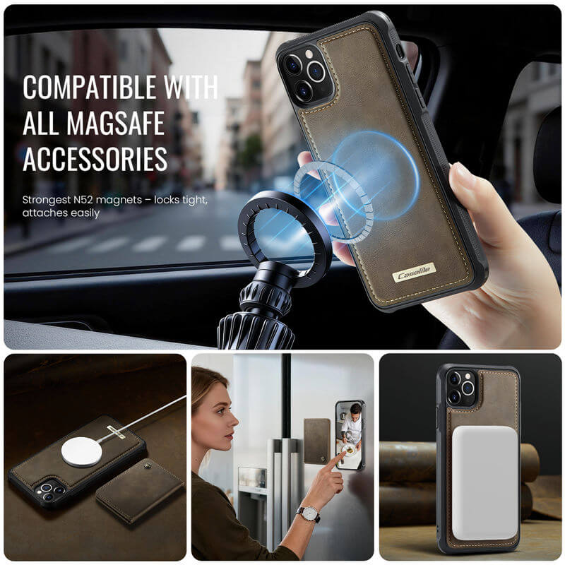 CaseMe iPhone 11 Pro Max 2-in-1 Detachable Magnetic Wallet Case