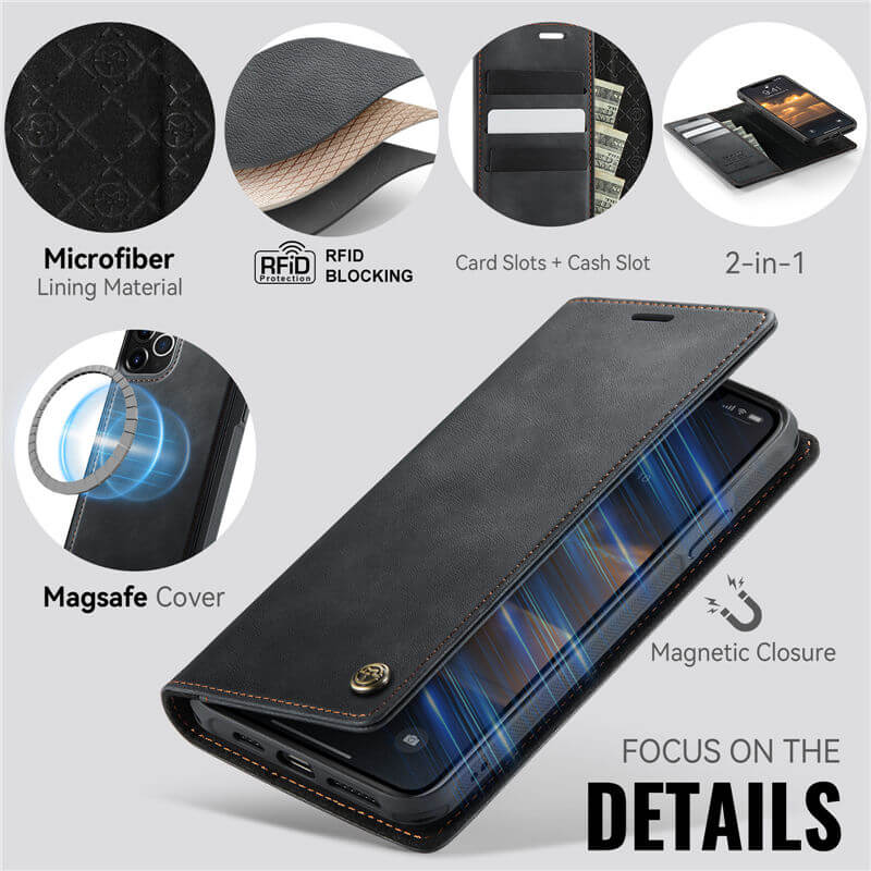CaseMe iPhone 11 Pro 2-in-1 Magnetic Wallet Case
