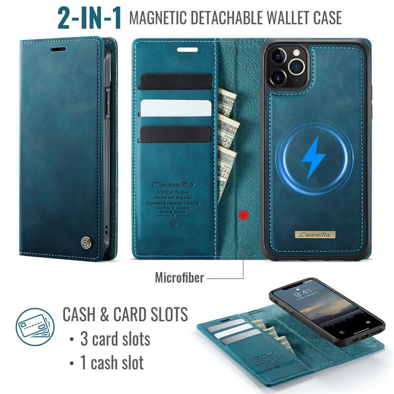 CaseMe iPhone 11 Pro 2-in-1 Magnetic Wallet Case