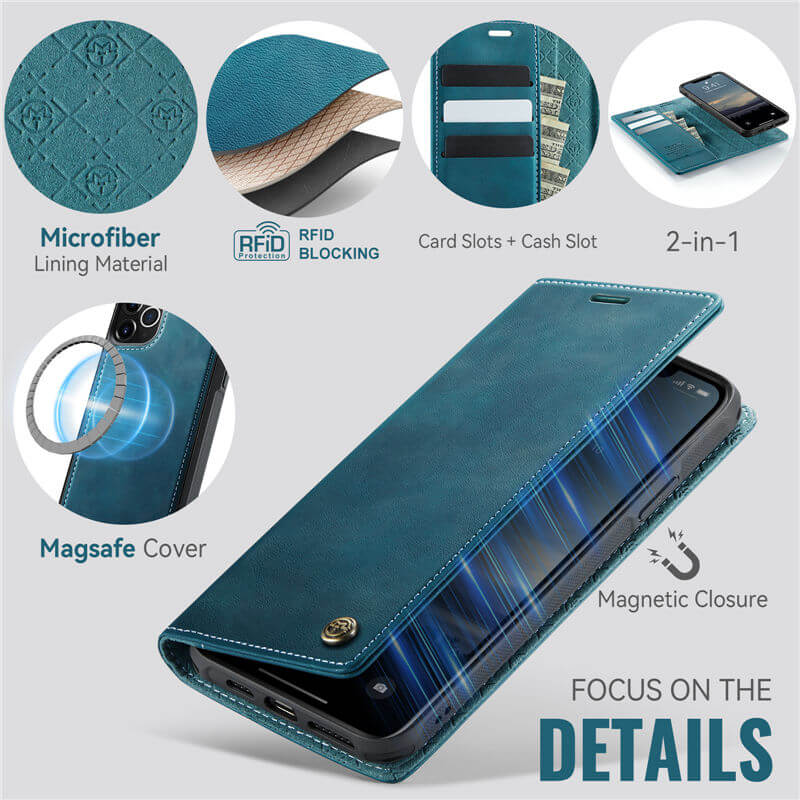 CaseMe iPhone 11 Pro 2-in-1 Magnetic Wallet Case