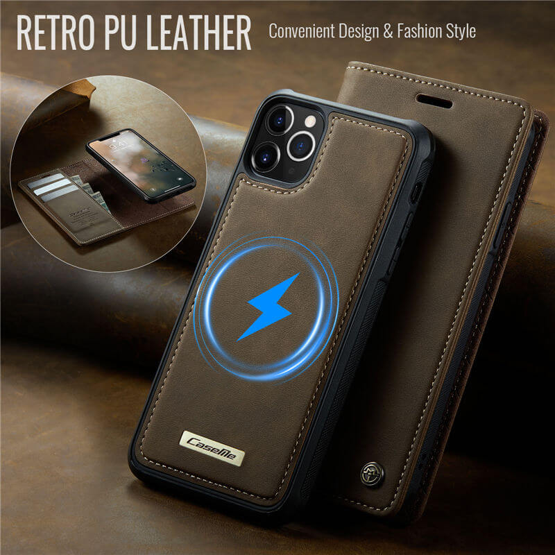 CaseMe iPhone 12 Pro Max 2-in-1 Magnetic Wallet Case