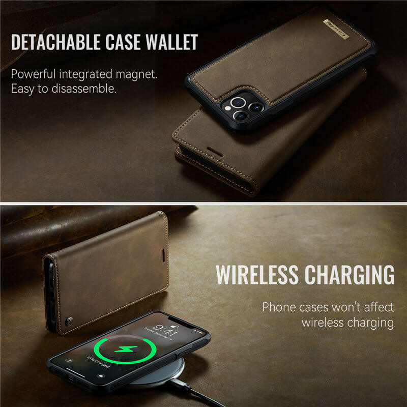 CaseMe iPhone 12 Pro Max 2-in-1 Magnetic Wallet Case