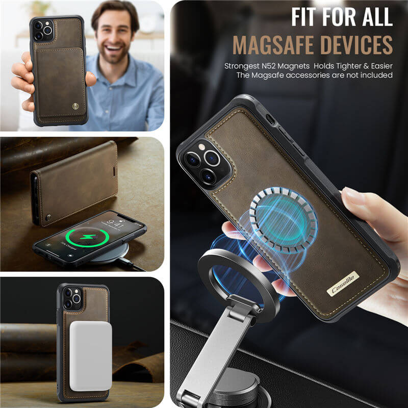 CaseMe iPhone 12 Pro Max 2-in-1 Magnetic Wallet Case