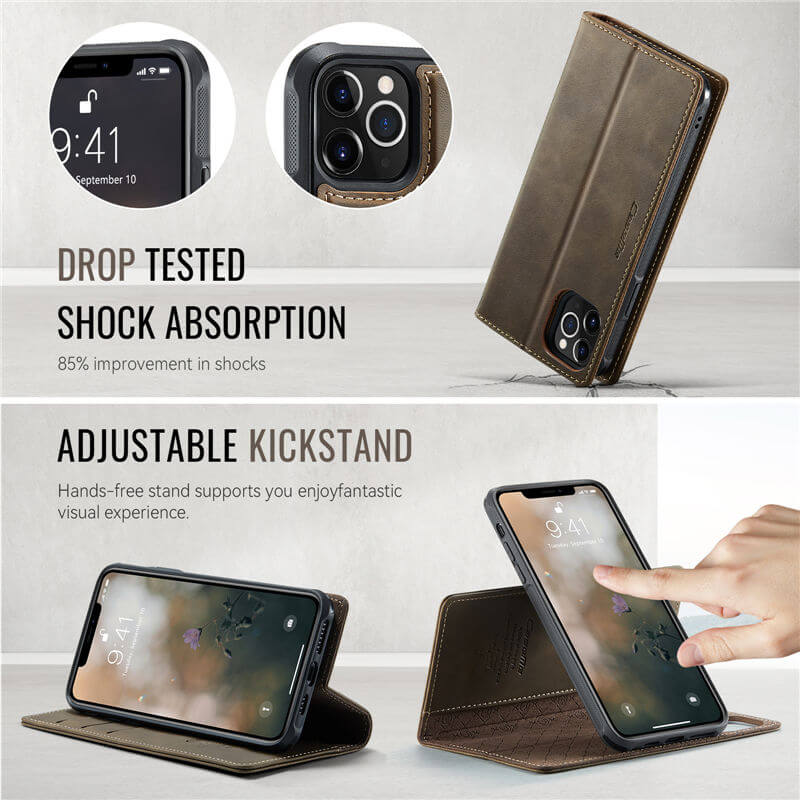 CaseMe iPhone 12 Pro Max 2-in-1 Magnetic Wallet Case