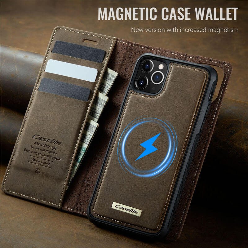 CaseMe iPhone 12 Pro Max 2-in-1 Magnetic Wallet Case
