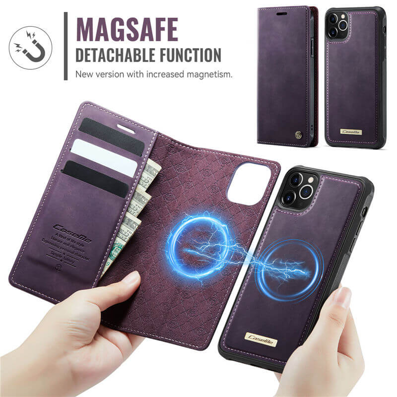 CaseMe iPhone 12/12 Pro 2-in-1 Magnetic Wallet Case
