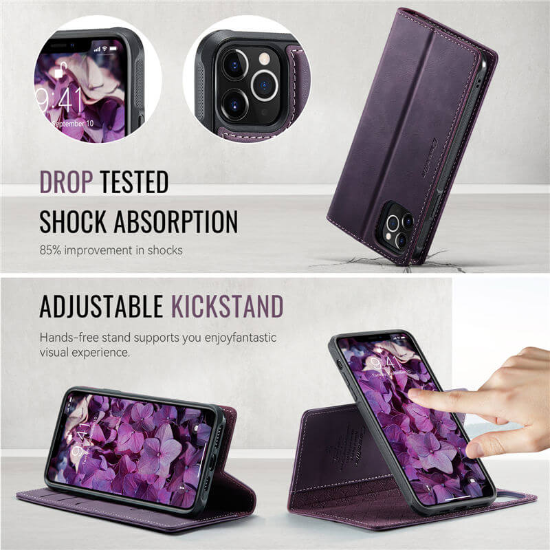 CaseMe iPhone 12/12 Pro 2-in-1 Magnetic Wallet Case