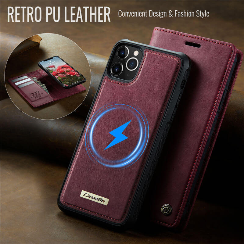 CaseMe iPhone 12 Pro Max 2-in-1 Magnetic Wallet Case