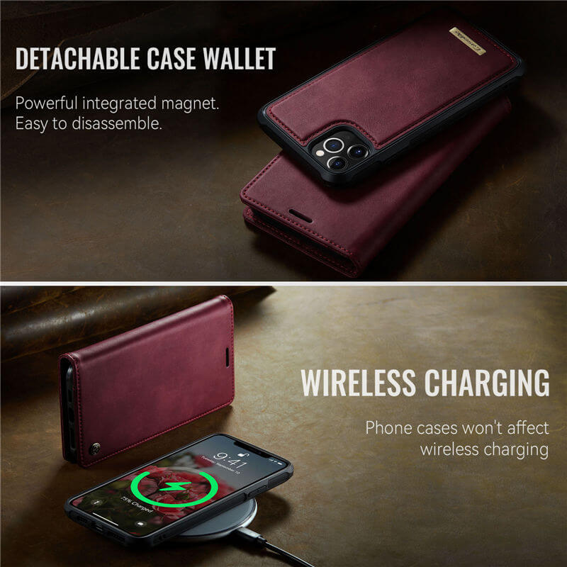 CaseMe iPhone 12 Pro Max 2-in-1 Magnetic Wallet Case