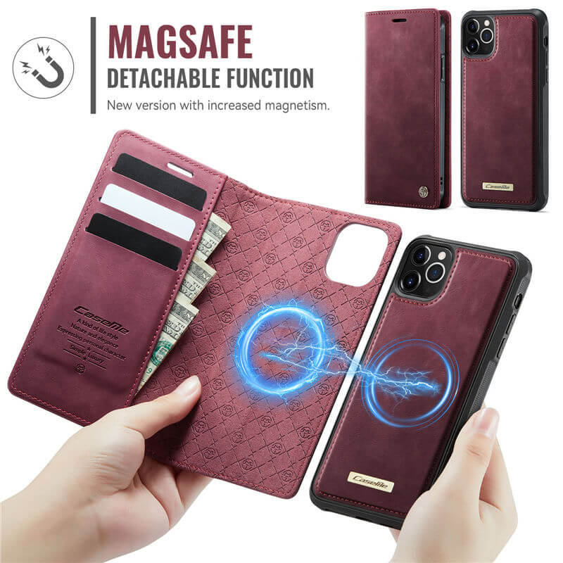 CaseMe iPhone 12 Pro Max 2-in-1 Magnetic Wallet Case