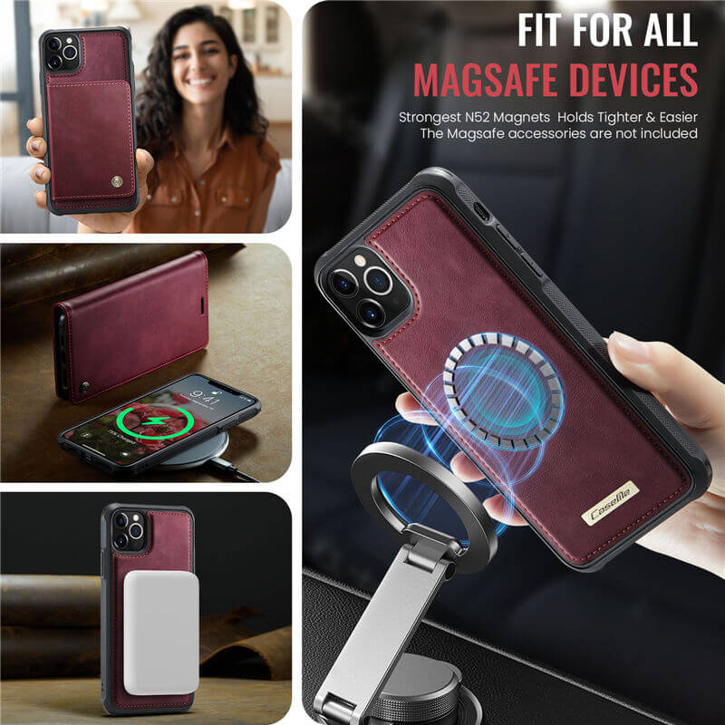 CaseMe iPhone 12 Pro Max 2-in-1 Magnetic Wallet Case