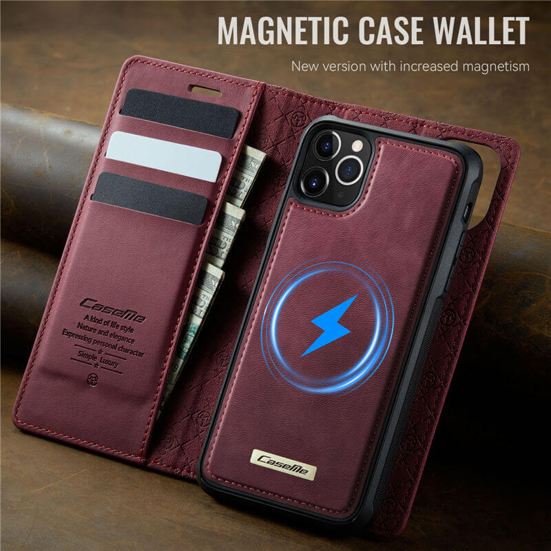 CaseMe iPhone 12 Pro Max 2-in-1 Magnetic Wallet Case