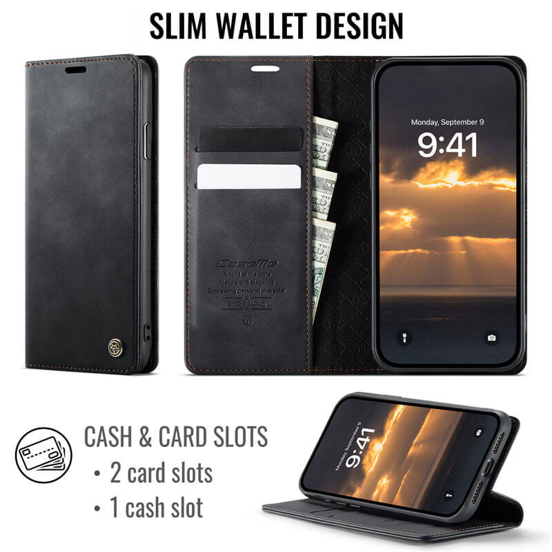 CaseMe iPhone 11 Pro Magnetic Wallet Case with RFID Blocking