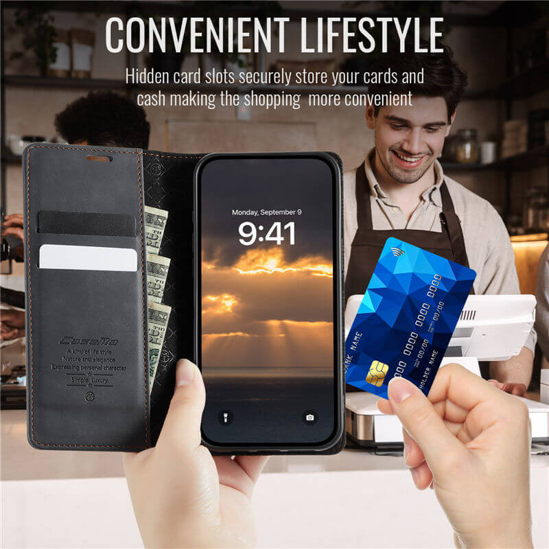 CaseMe iPhone 11 Pro Magnetic Wallet Case with RFID Blocking