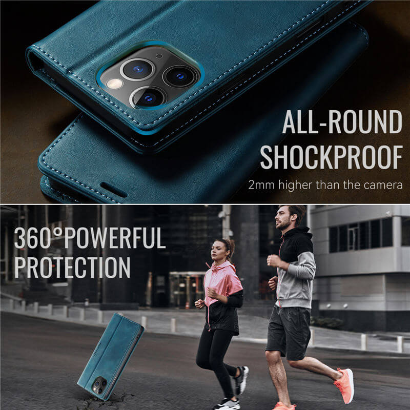 CaseMe iPhone 11 Pro Magnetic Wallet Case with RFID Blocking