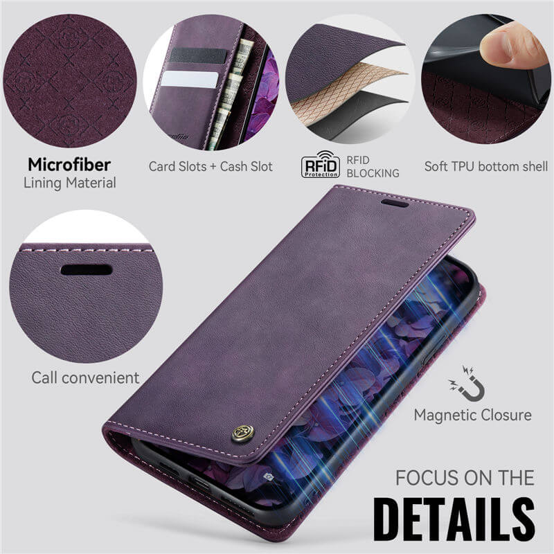 CaseMe iPhone 11 Pro Magnetic Wallet Case with RFID Blocking