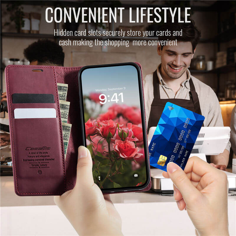 CaseMe iPhone 11 Pro Max Magnetic Wallet Case with RFID Blocking