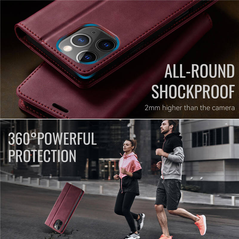 CaseMe iPhone 11 Pro Max Magnetic Wallet Case with RFID Blocking