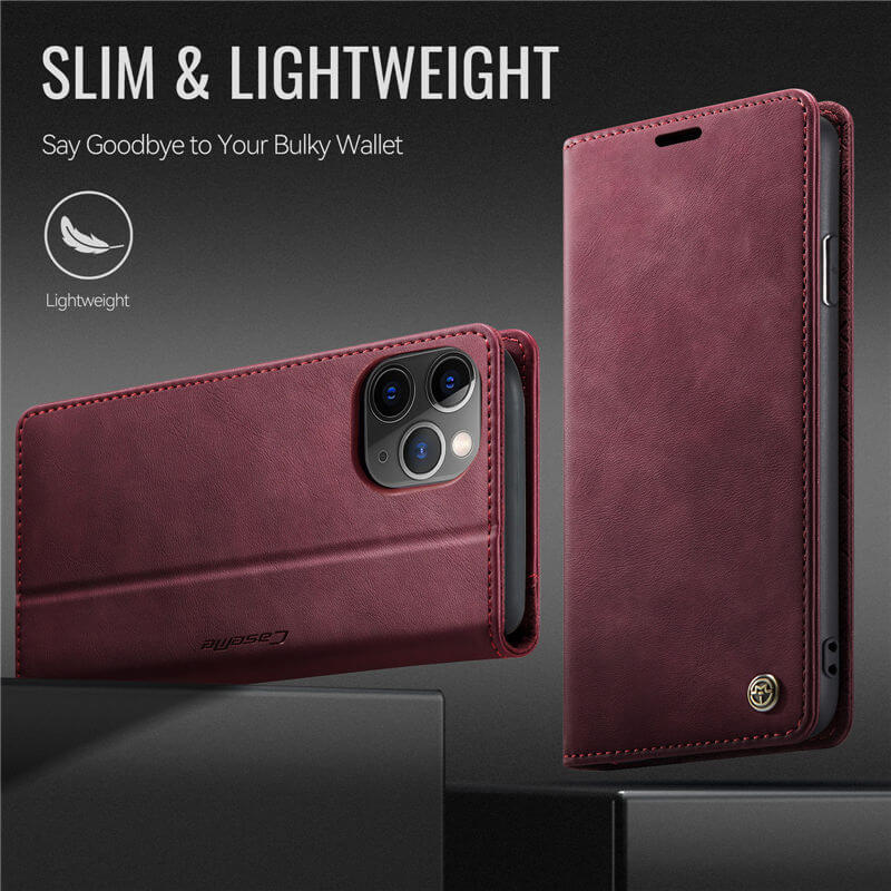 CaseMe iPhone 11 Pro Max Magnetic Wallet Case with RFID Blocking
