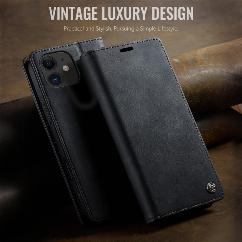 CaseMe iPhone 11 Magnetic Wallet Case with RFID Blocking
