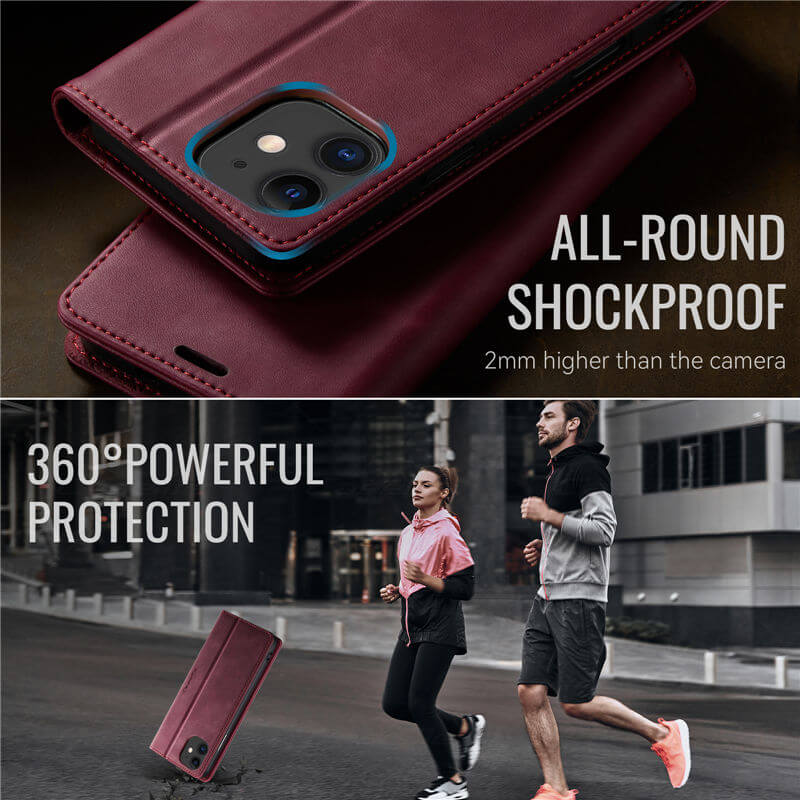 CaseMe iPhone 11 Magnetic Wallet Case with RFID Blocking