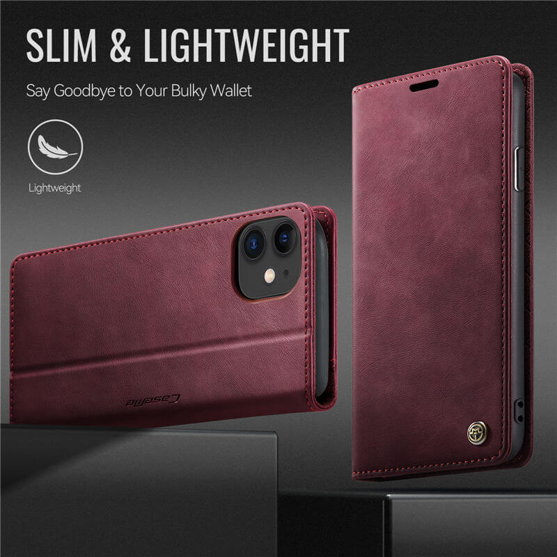 CaseMe iPhone 11 Magnetic Wallet Case with RFID Blocking