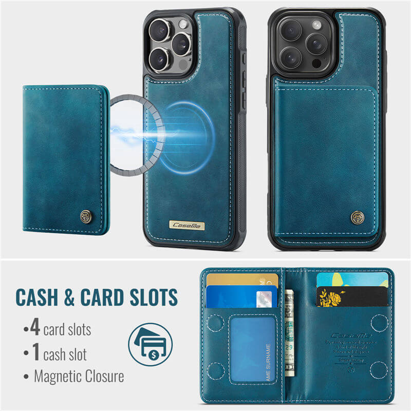CaseMe iPhone 14 Pro Max 2-in-1 Detachable Magnetic Wallet Case