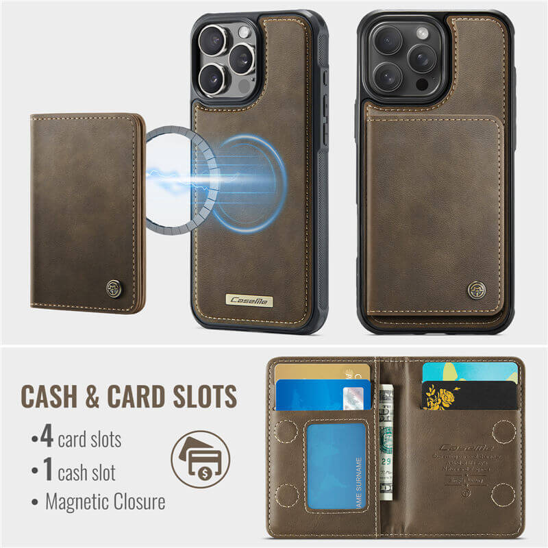 CaseMe iPhone 13 Pro Max 2-in-1 Detachable Magnetic Wallet Case