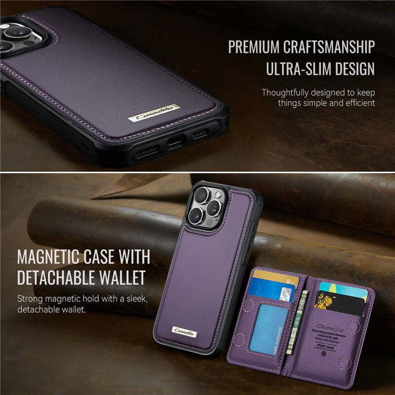 CaseMe iPhone 13 Pro 2-in-1 Detachable Magnetic Wallet Case