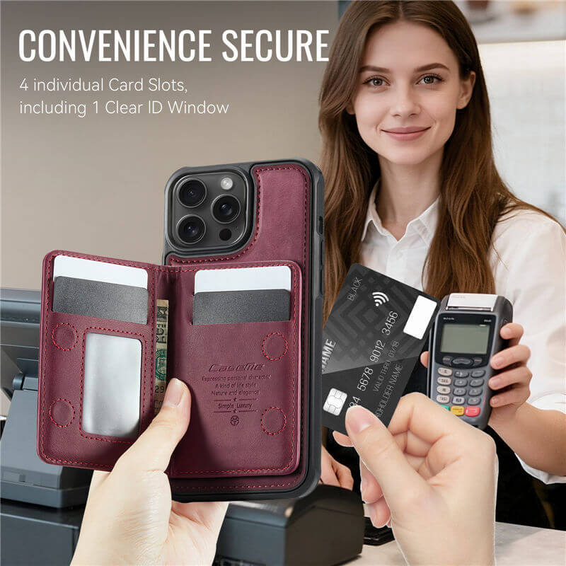 CaseMe iPhone 14 Pro 2-in-1 Detachable Magnetic Wallet Case