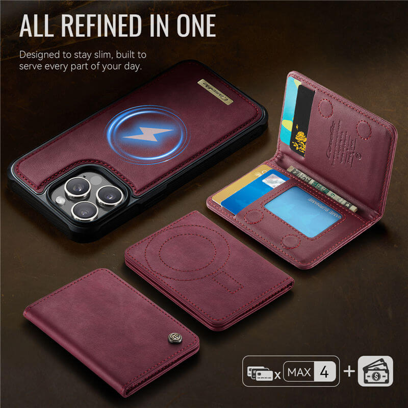 CaseMe iPhone 14 Pro 2-in-1 Detachable Magnetic Wallet Case
