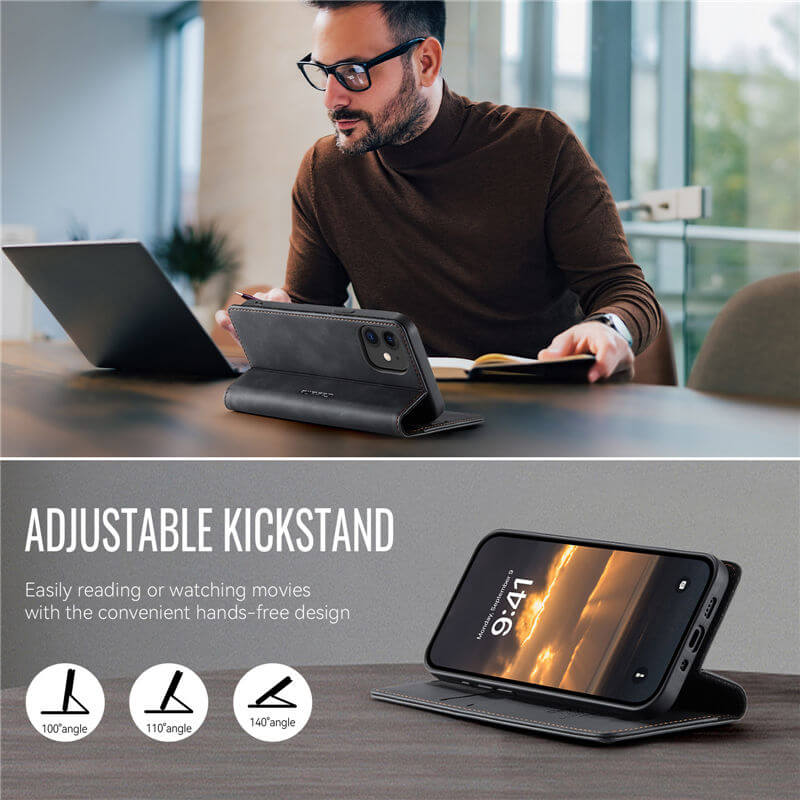 CaseMe iPhone 12 Mini Magnetic Wallet Case with RFID Blocking